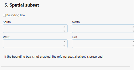 Spatial subset section: 5. Spatial subset.